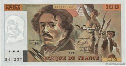 100 Francs DELACROIX imprimé en continu FRANCIA  1991 F.69bis.04c q.FDC