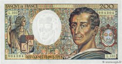 200 Francs MONTESQUIEU alphabet 101 FRANCIA  1992 F.70bis.01 EBC+