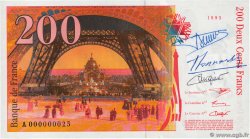 200 Francs EIFFEL Petit numéro FRANKREICH  1995 F.75.01A fST+