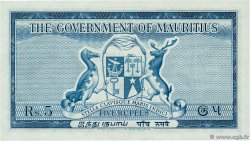 5 Rupees MAURITIUS  1954 P.27 SC+