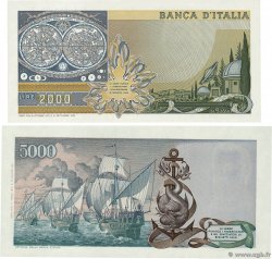 2000 et 5000 Lire Lot ITALIEN  1973 P.102b et P.103a fST+