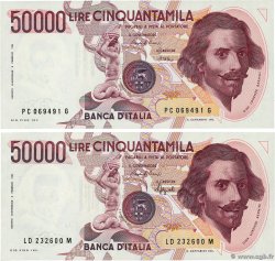 50000 Lire Lot ITALY  1984 P.113a/b UNC-