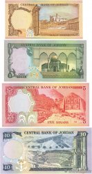 1/2, 1, 5 et 10 Dinars Lot JORDANIEN  1975 P.17 au P.20 ST
