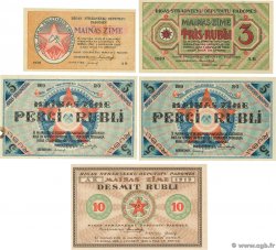 1 au 10 Rubli Lot LATVIA  1919 P.R1 au P.R4 XF+