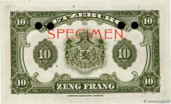 10 Francs Spécimen LUXEMBURGO  1944 P.44s FDC
