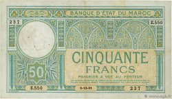 50 Francs MAROKKO  1931 P.19 SS