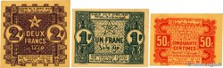 50 Centimes, 1 et 2 Francs Lot MOROCCO  1944 P.41 au P.43 AU