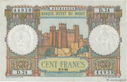 100 Francs MOROCCO  1950 P.45 AU