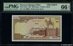 500 Francs Lyautey non émis Annulé MOROCCO  1951 P.45As UNC