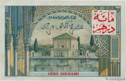 100 Dirhams sur 10000 Francs MOROCCO  1955 P.52 VF+