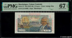 5 Francs Bougainville MARTINIQUE  1946 P.27 FDC