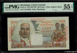 100 Francs La Bourdonnais MARTINIQUE  1946 P.31a AU