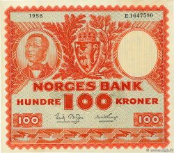 100 Kroner NORVÈGE  1956 P.33b q.AU