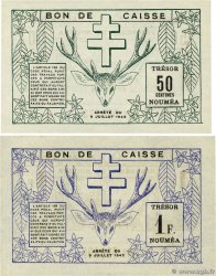 50 Centimes et 1 Franc Lot NOUVELLE CALÉDONIE  1942 P.51 et P.52 UNC