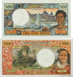 500 et 1000 Francs Lot NOUVELLE CALÉDONIE Nouméa 1969 P.60a et P.61 pr.NEUF