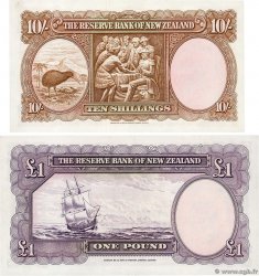 10 Shillings et 1 Pound Lot NEW ZEALAND  1960 P.158d et P.159c AU