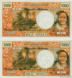1000 Francs Lot NEUE HEBRIDEN  1970 P.20a fST+