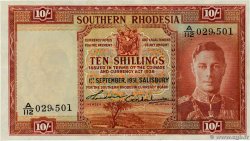10 Shillings SOUTHERN RHODESIA  1951 P.09f XF
