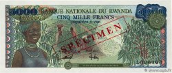 5000 Francs Spécimen RUANDA  1978 P.15s FDC