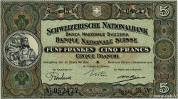 5 Francs SUISSE  1914 P.11g AU+