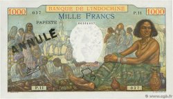 1000 Francs Spécimen TAHITI  1953 P.15bs VZ+