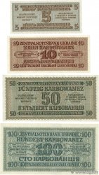 5 à 100 Karbowanez Lot UKRAINE  1942 P.051...55 NEUF