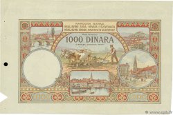 1000 Dinara Épreuve YUGOSLAVIA  1920 P.023p XF