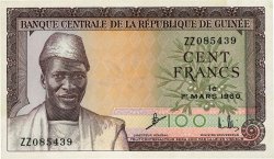 100 Francs GUINEA  1960 P.13a fST+