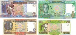 500 à 10000 Francs Lot GUINEA  2006 P.39 à 42 FDC