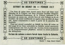 50 Centimes SÉNÉGAL  1917 P.01b NEUF