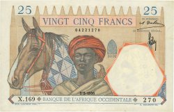 25 Francs FRENCH WEST AFRICA  1936 P.22 UNC-