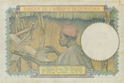 5 Francs FRENCH WEST AFRICA  1943 P.26 VZ