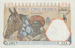 25 Francs FRENCH WEST AFRICA  1942 P.27 UNC