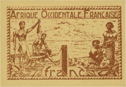 1 Franc FRENCH WEST AFRICA  1944 P.34b SC+