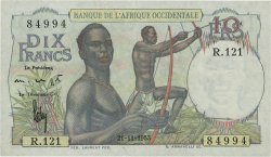 10 Francs FRENCH WEST AFRICA  1953 P.37 SC