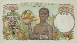 100 Francs FRENCH WEST AFRICA  1947 P.40 XF+