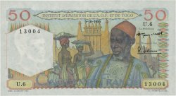 50 Francs FRENCH WEST AFRICA  1955 P.44 q.FDC
