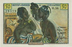 50 Francs FRENCH WEST AFRICA (1895-1958)  1956 P.45 AU+