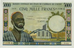 5000 Francs WEST AFRIKANISCHE STAATEN  1969 P.104Ae fST+