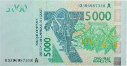 5000 Francs WEST AFRICAN STATES  2003 P.117Aa UNC