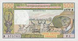 500 Francs WEST AFRIKANISCHE STAATEN  1979 P.205Ba VZ+