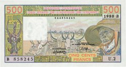 500 Francs STATI AMERICANI AFRICANI  1980 P.205Bb q.FDC