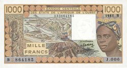 1000 Francs WEST AFRIKANISCHE STAATEN  1981 P.207Bb fST+