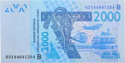 2000 Francs STATI AMERICANI AFRICANI  2003 P.216Ba FDC