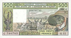 500 Francs ESTADOS DEL OESTE AFRICANO  1987 P.306Cg SC+