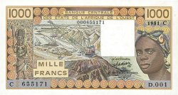 1000 Francs Fauté ÉTATS DE L
