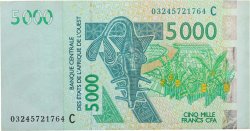 5000 Francs WEST AFRICAN STATES  2003 P.317Ca XF