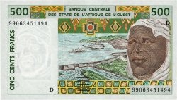 500 Francs ESTADOS DEL OESTE AFRICANO  1999 P.410Dj FDC