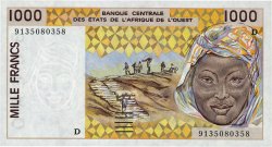1000 Francs WEST AFRICAN STATES  1991 P.411Da UNC