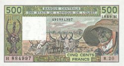 500 Francs STATI AMERICANI AFRICANI  1989 P.606Hk FDC